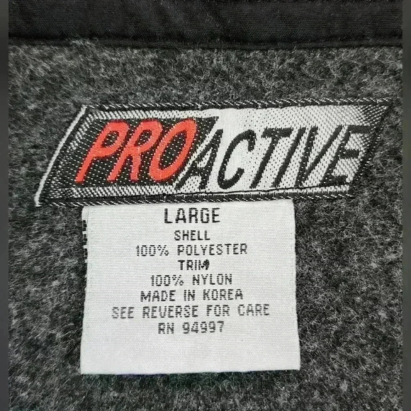 ProActive Men Heather Grey Full Zip Up Hidden Pocket Durable Outdoor Vest, sz LG - Picture 2 of 9